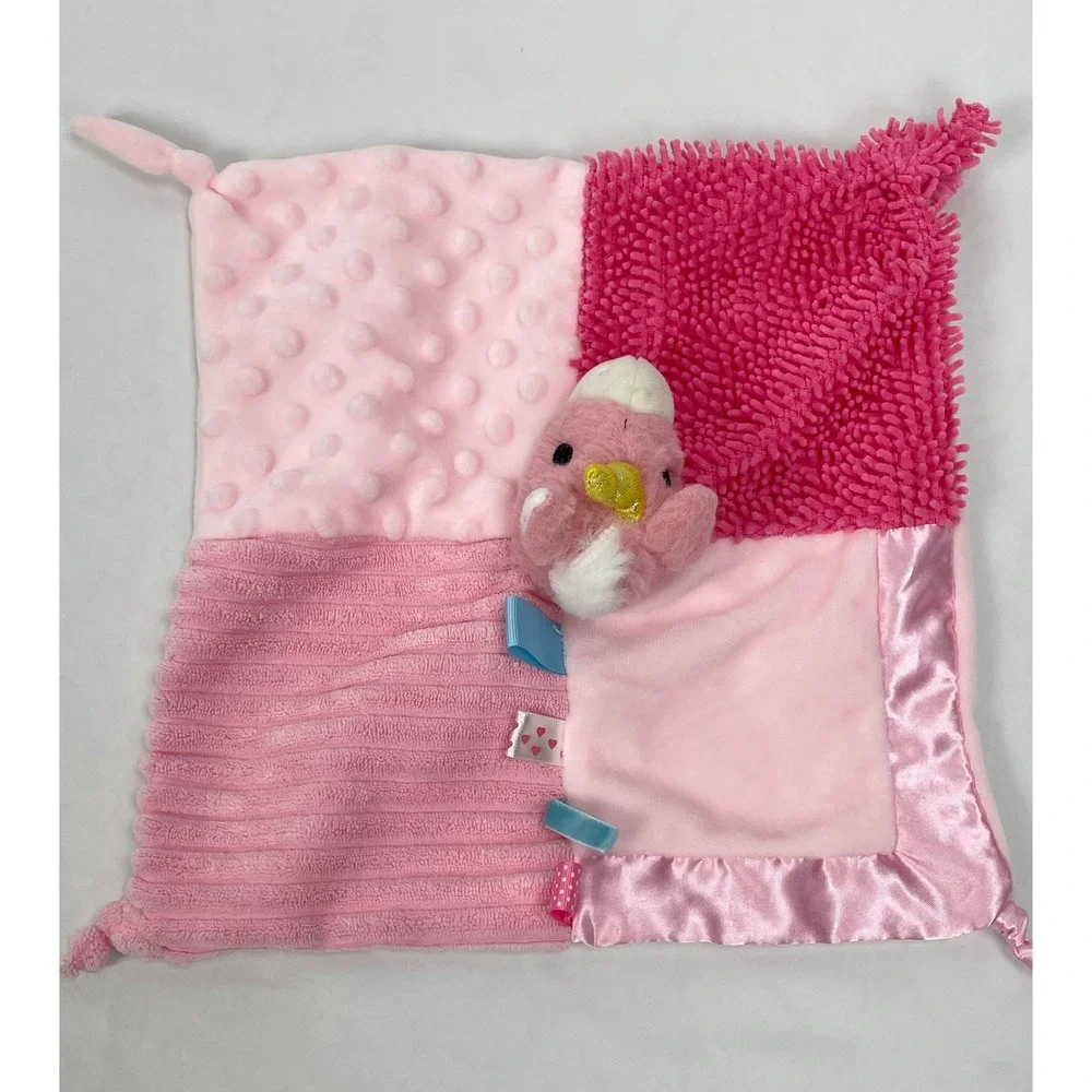 Make Believe Ideas Pink Unicorn Lovey Blanket Textured 11x11.5